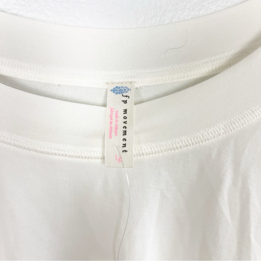 Free People Movement Long Sleeve Layered Top – Off White | Size L - Picture 3 of 7